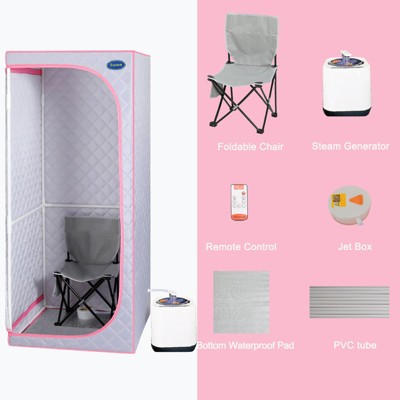 Portable Folding Steam Sauna with 1000W & 2.2L Fast Heating Steam Generator for Home Bathroom