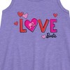 - Barbie - Patterned Love Graphic Sleeveless Aline Dress - 2 of 3