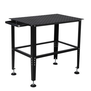 Welding Table - 36"x19"/36"x24", Steel Welding Workbench Table, 5/8-inch Fixture Holes, 1200lbs/1500lbs Load Capacity Portable Work Bench - 1 of 4