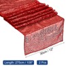 Unique Bargains Party Wedding Polyester Flexible Cutting Delicate Edges Sequin Table Runner 2 Pcs - 2 of 3