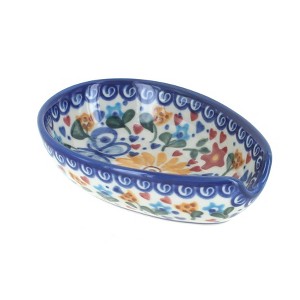 Blue Rose Polish Pottery 89 Vena Small Spoon Rest - 1 of 1