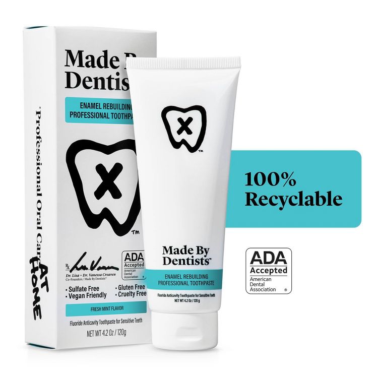 Made By Dentists Enamel Rebuilding Toothpaste - Fluoride Anticavity Toothpaste - Fresh Mint Flavor - 4.2 oz, 5 of 5