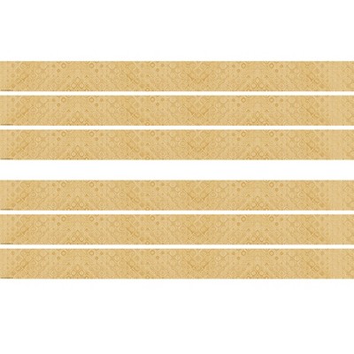 Teacher Created Resources® Wonderfully Wild Golden Textile Straight Border Trim, 35 Feet Per Pack, 6 Packs