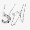 Anna-Kaci Silver Tone Initial Letter Pendant Necklace with Crystal Rhinestone Accents - 4 of 4