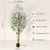 Faux Olive Tree - Fake Potted Olive Silk Tree Indoor with Moss Natural Olive Branches and Realistic Leaves - 2 of 4
