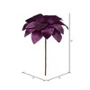 Vickerman 22" Velvet Sheen Glitter Trim Poinsettia - 2 of 4