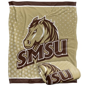 Southwest Minnesota State University Logo Dots Silky 50x60 Blanket, 1 Sided - 1 of 4