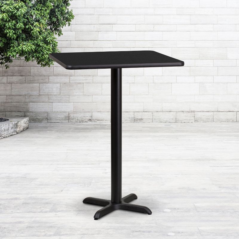 Flash Furniture 24'' Square Laminate Table Top with 22'' x 22'' Bar Height Table Base, 3 of 6