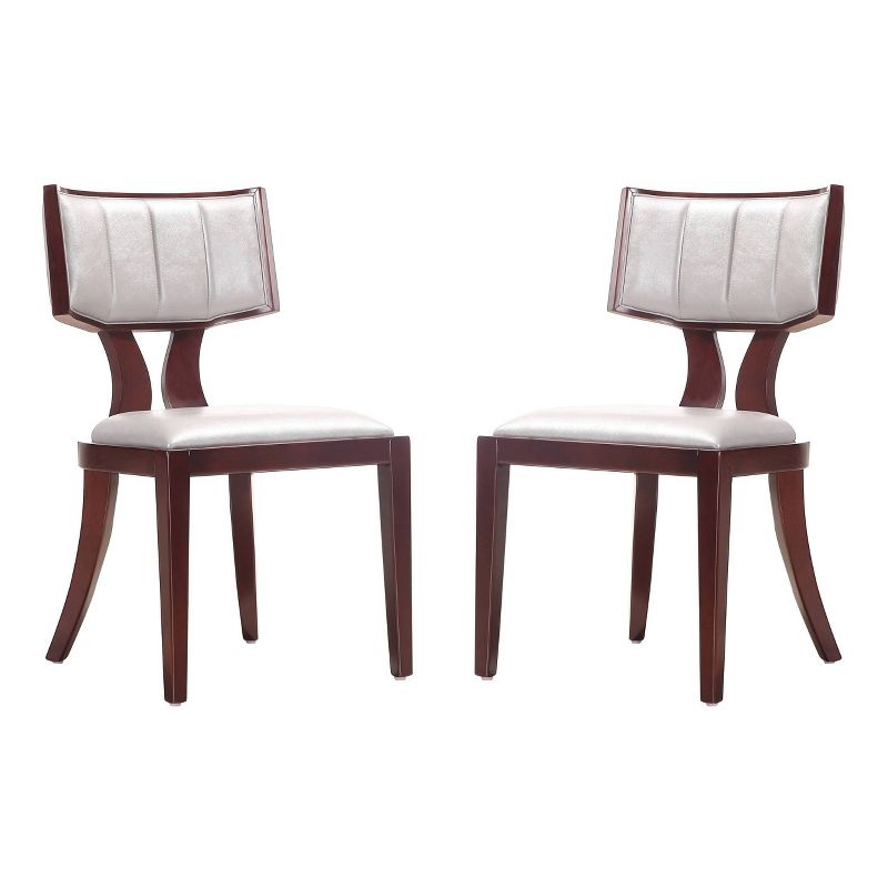 Set of 2 Pulitzer Faux Leather Dining Chairs Pearl - Manhattan Comfort, 1 of 8