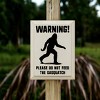 Slickblue Funny Sasquatch Warning Sign, Rustic Knotty Pine, 9x12 Wood Wall Plaque, Multiple Colors - 3 of 3
