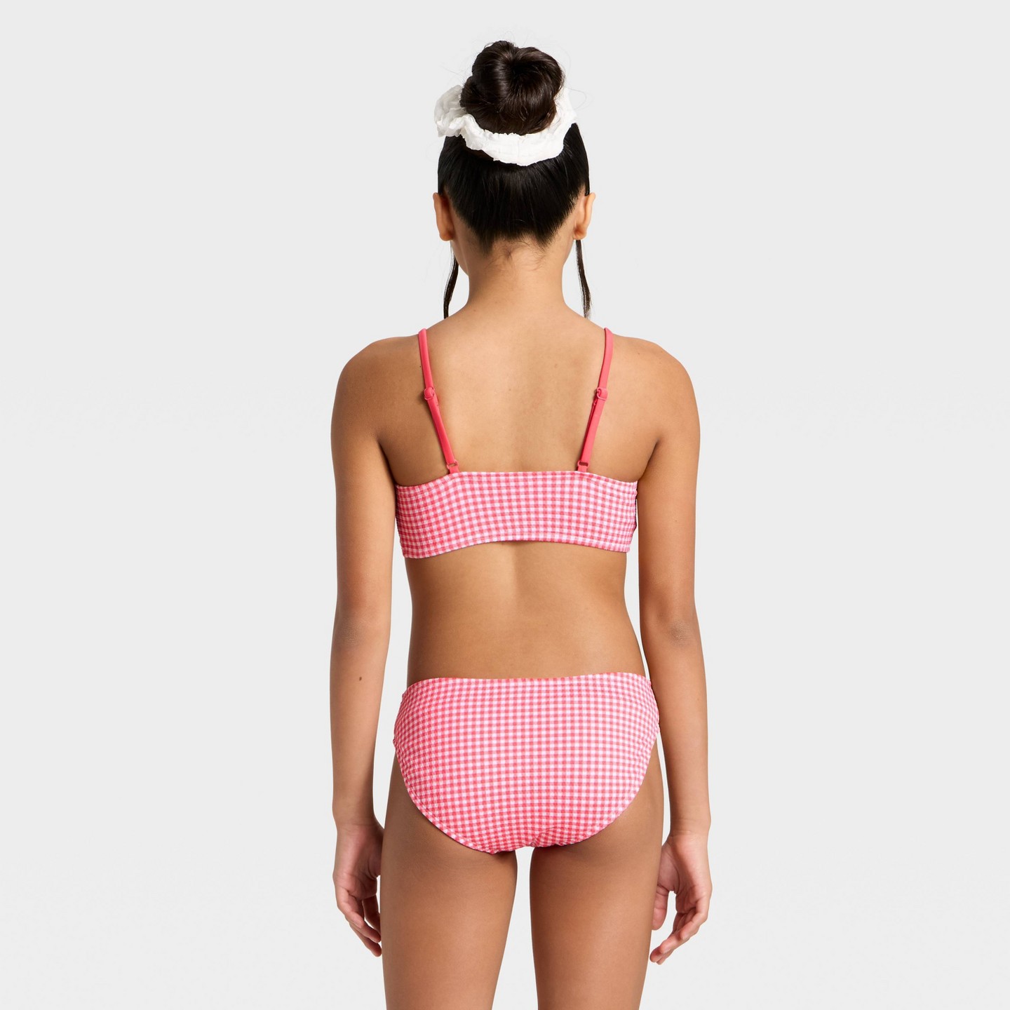 Art Class Girls' Popcorn Gingham Bikini Set, цвет: Розовый — фото 2