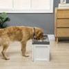 DSVIMOY Large Elevated Dog Bowls with Storage, Raised Dog Bowl Stand, White, 23.5"*11.75"*14.25" - 2 of 4