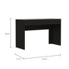 PAGED Writing Computer Desk, One Drawer, Simple Office Desk with Wooden Desktop and Particle Board for Office, Black - 4 of 4
