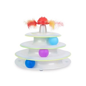 Catstages Tower of Tracks and Spinning Catnip Cat Interactive Toy - 1 of 4