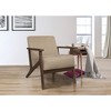 Velvet Upholstered Accent Chair with Solid Wood Frame and Cushioned Seat and Back for Living Room - 4 of 4