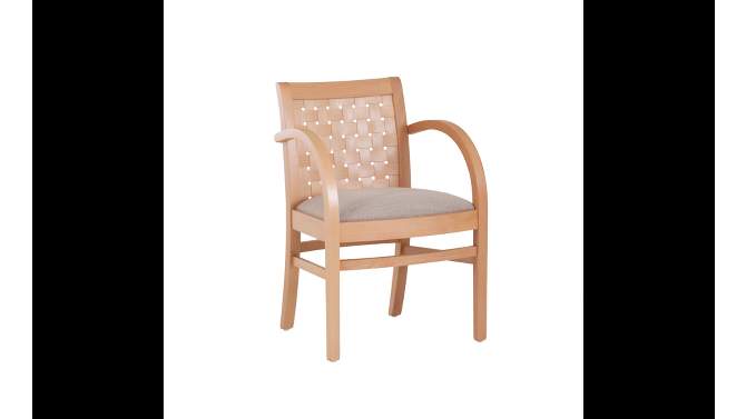 Sumpter Transitional Woven Armchair Natural - Linon, 2 of 10, play video