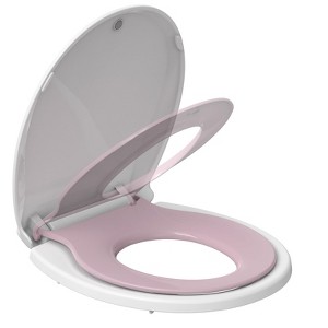 Toilet Seats Round, Toilet Seat and Cover - Toddler Potty Training Seat Built-In, Soft-Close PP with Durable Hinges,Fits Adults & Kids - 1 of 4