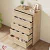 Modern 5/7 Drawer Dresser for Bedroom Antique White/Natural 5 Chest of Drawers 43" Tall with Large Storage Space - 3 of 4