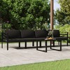 vidaXL Patio Furniture Set Outdoor Sectional Sofa Set Aluminum Anthracite - 2 of 4