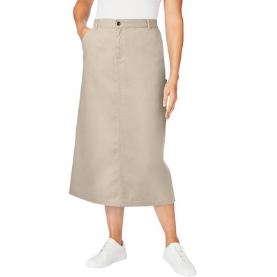 Woman Within Women's Plus Size Carpenter Denim Skirt