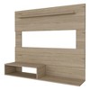 55.1" Light Pine Manufactured Wood Floating Entertainment Center with One Upper Shelf and Two Shelves for Living Room and Bedroom - 3 of 4