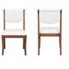 Set of 2 Dining Chair Upholstered Dinner Chair Armless Chairs with Padded Seat, Solid Hardwood Frame - Modernluxe - 3 of 4