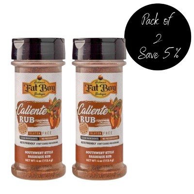 Fat Boy Hickman's BBQ 4 oz Caliente Gluten Free Rub - Pack of 2