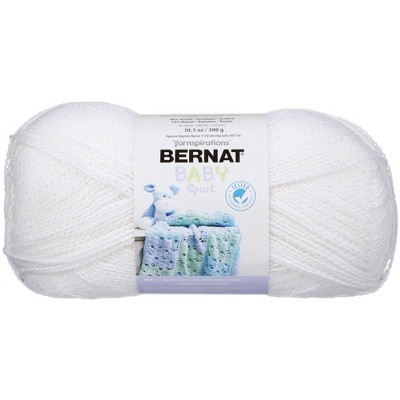 Bernat Baby Sport Big Ball Yarn - Sparkle-White Sparkle