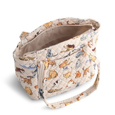 Сумки Vera Bradley Women's Outlet Cotton Glenna Satchel Purse A Cat's Life — фото 2