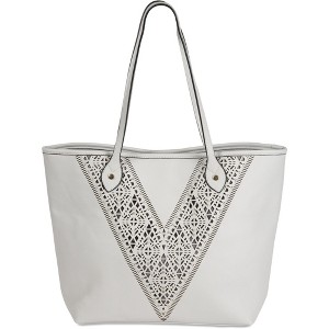 Pavilion Gift Company - Jessica Dove - 17" x 6" x 12.5" Dove/Slate Laser Cut Tote - Handbags - 1 of 4