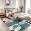 Area Rugs for Bedroom Modern Geometric Print Rugs Soft Low Pile Non Slip Indoor Rug for Playroom Dorm - 3 of 4