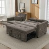 2-in-1 3-Seater Sofa Bed with Reversible Recliner, Couch with Adjustable Backrests and USB Ports, Sofa with Chenille Cushion-Baofuwish - 3 of 4