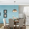 Rennnsan Grainor 15"-23" W 1 -Light Gold Foiled Dimmable Oversized Industrial Dome Pendant in Dark Silver - 2 of 4
