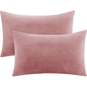 LISM 20x26 Inches Flannel Pillowcases with Zipper,Cozy Fuzzy Velvet Standard Pillow Shams Set of 2 - 1 of 4