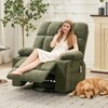 GustoWave Oversized Massage Recliner Chair with Heat, Manual Swivel Rocker, Lumbar Support, Dual Cup Holders, Side Pockets, Living Room - 2 of 4