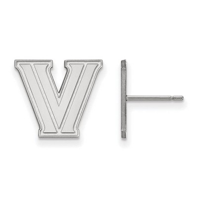 Black Bow Jewelry 14k White Gold Villanova Wildcats NCAA Post Earrings