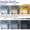 TALOYA 72 inch Matte Black Integrated LED Outdoor Ceiling Fan with Light and Remote (3-Blade),DC Motor,3 CCT - 3 of 4