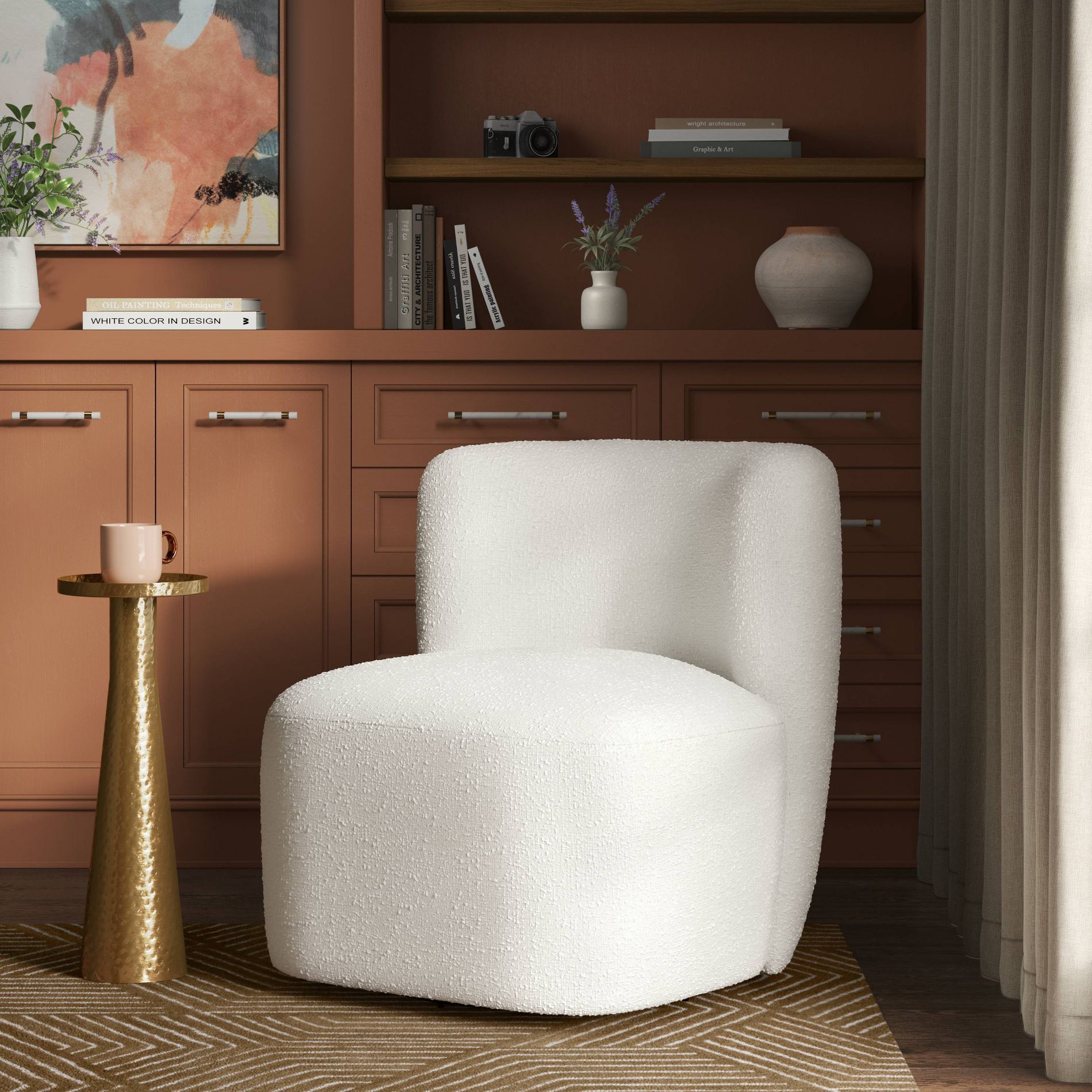 Neko Swivel Chair in Milano Snow - Threshold™