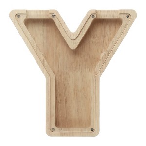 Unique Bargains Wooden Alphabet Money Saving Box Party Decorative Bank - 1 of 4