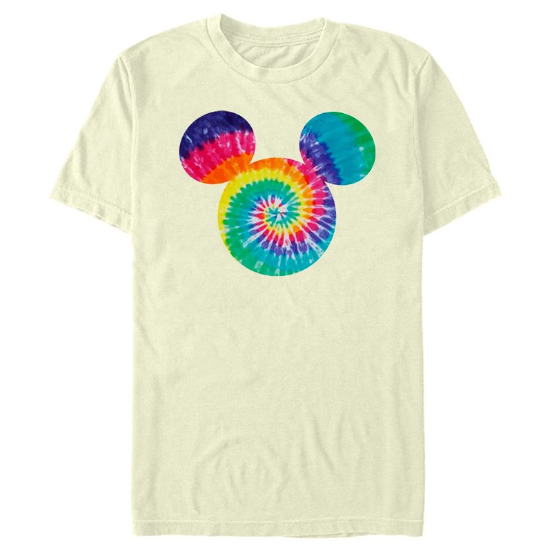 Men's Mickey & Friends Rainbow Tie-Dye Mickey Mouse Logo T-Shirt, 1 of 5