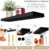 2 Pack (24"x9") Sorbus Floating Wall Shelves for Bedroom, Decor, Kitchen, Living Room - for Trophies, Frames, Bookshelf - 4 of 4