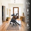 Foldable Wheeled Walker with Adjustable Height, 9-Inch Front and 8-Inch Rear Wheels, 300 lb Capacity - 2 of 3