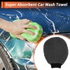Unique Bargains Car Wash Towel Coral Fleece for Car Cleaning Wiping 9.84"x7.87"x0.39" Gray - 2 of 4