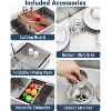Stainless Steel Sink, Undermount Kitchen Sink Workstation with Pull-Down Faucet, Accessories, Modern Top Mount Workstation Sink - 4 of 4