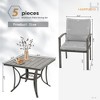 HAPPATIO Patio Outdoor Dining Set - All Aluminum Patio Table and Chairs Set with Cushions, Patio Dining Set for Lawn, Garden - 4 of 4