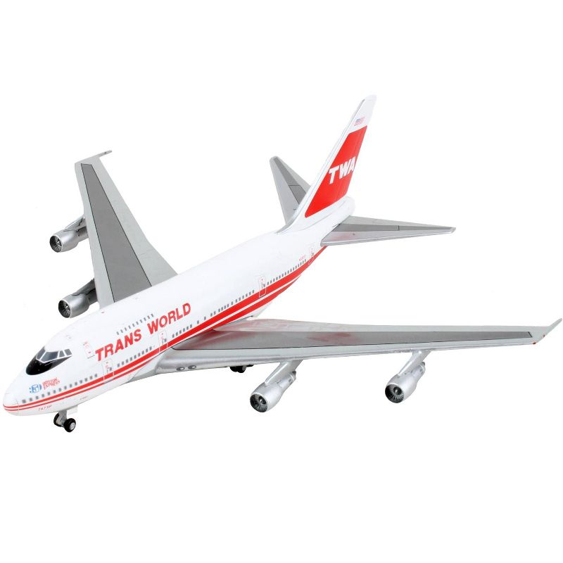 Boeing 747SP Commercial Aircraft "Trans World Airlines - Boston Express" White w/Red 1/400 Diecast Model Airplane by GeminiJets, 2 of 4
