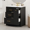 Whisen 30 in. Bathroom Storage Cabinet Bathroom Vanity with Ceramic Sink and Three Drawers - 4 of 4