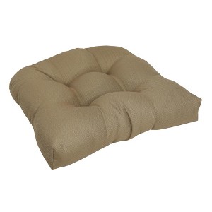 Blazing Needles, 19-inch U-Shaped Premium Outdoor Tufted Dining Chair Cushion - 1 of 2
