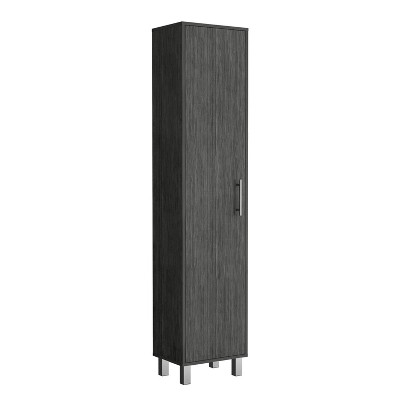 Depot E-Shop 70.8H" Tall Narrow Storage Cabinet with 5-Tier Shelf, 3 Broom Hangers and Metal hardware