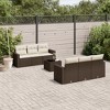 vidaXL 7 Piece Patio Sofa Set with Cushions Brown and Cream Poly Rattan - 2 of 4